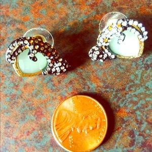 BOGO Meow! Sparkly lounging leopards on glam pierced earrings!