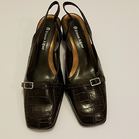 Brown Slingbacks - Picture 1 of 3