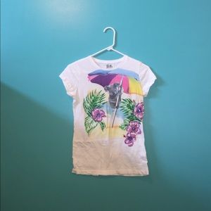 JUSTICE graphic tropical koala tee