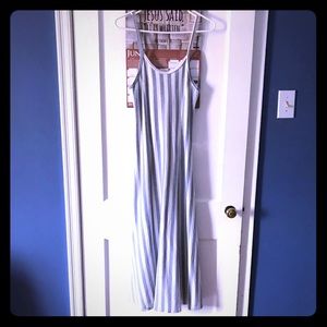 Stripes Maxi Dress, Size Small