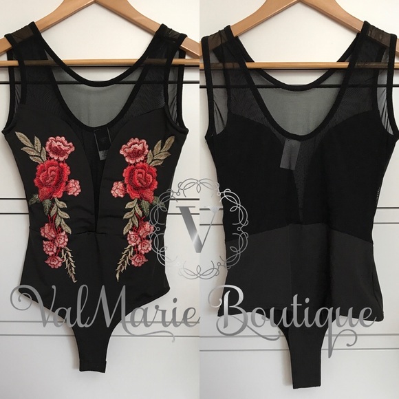 Rose embroidered bodysuit - Picture 2 of 3