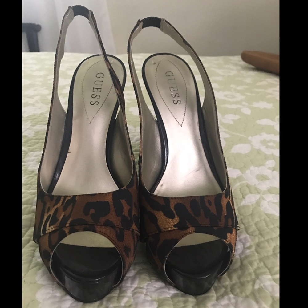 Guess Leopard Slingbacks