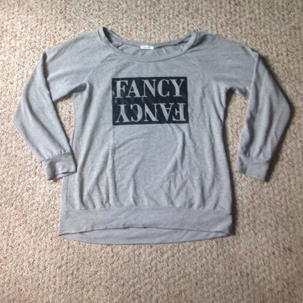 Grey print sweater