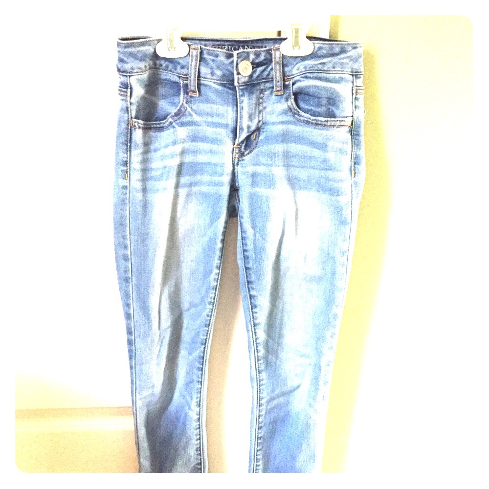 Light blue American Eagle skinny jeans