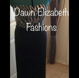Zebra print maxi dress stretch knit