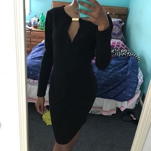 SEXY CUT OUT BLACK FITTED