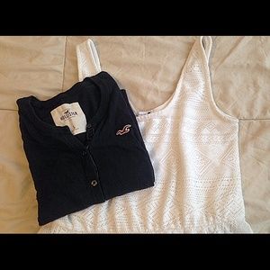 Mesh Detailed Cardigan (Navy)