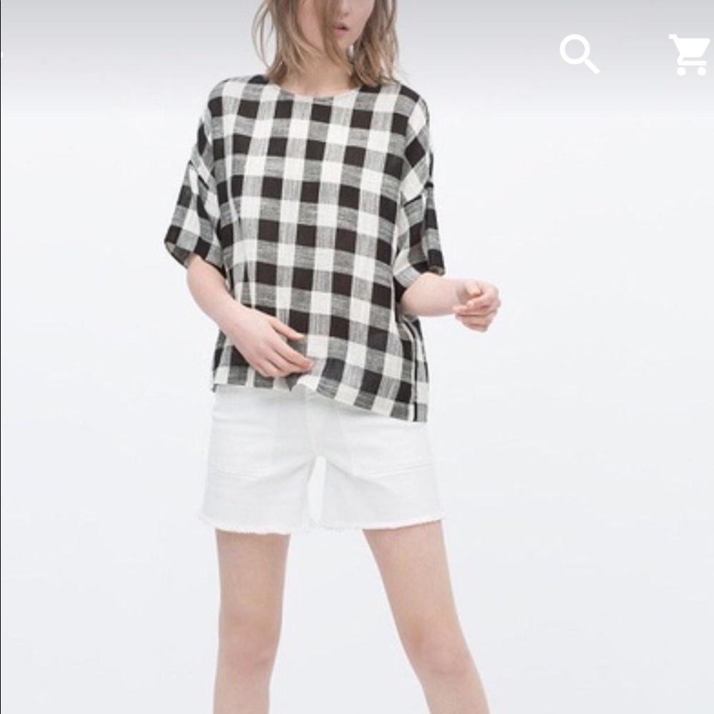 Zara button back top