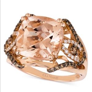 Le Vian Peach Morganite and Diamond Ring