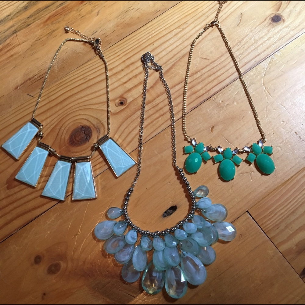 Blue Statement Necklace Set