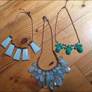 Blue Statement Necklace Set