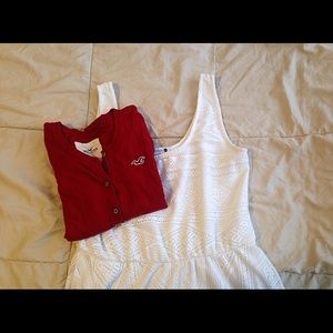 Mesh Detailed Cardigan (Red)