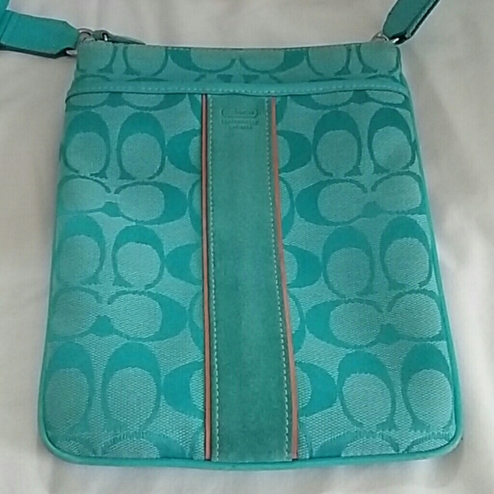 Coach Blue Signature Purse