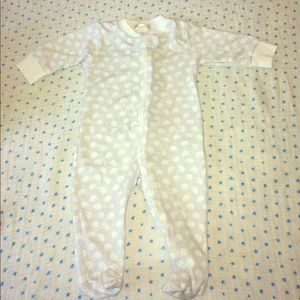 Kissy Kissy elephant print grey footie pajamas
