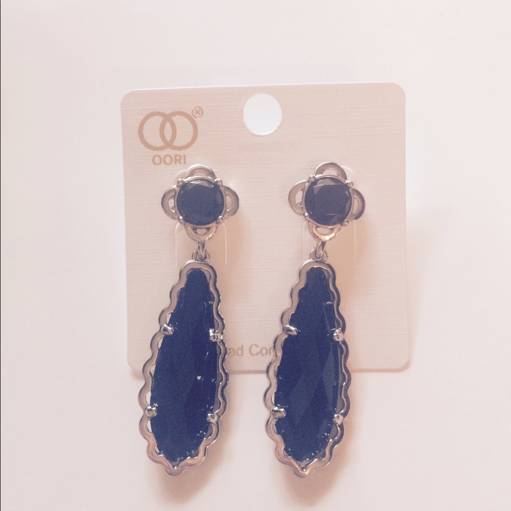 Black Stone Earrings