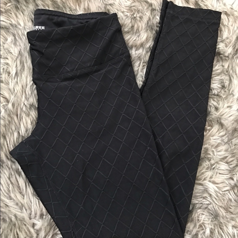 Black waffle athletic legging