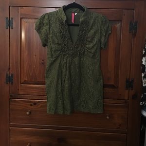 Forest green lace Blouse
