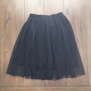 Black Twirly Tulle Skirt