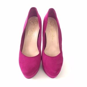 Jessica Simpson Women's Pink Microsuede Pump
