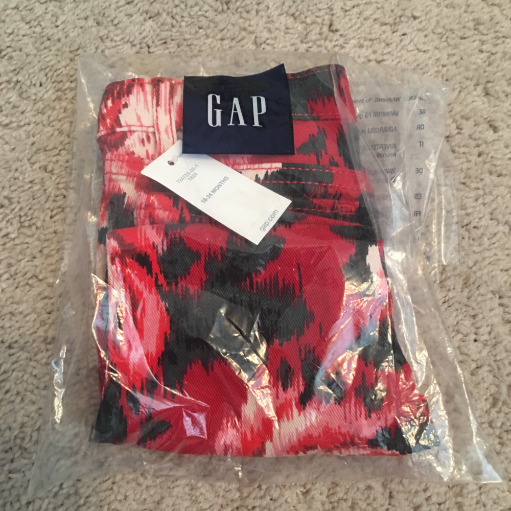 NEW GAP Roseprint Skinny Jeans Size: 18-24 months - Picture 4 of 6