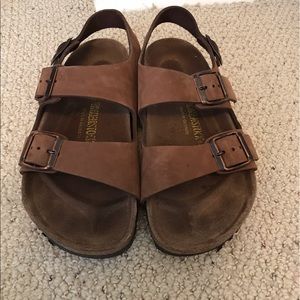 Size 36 Birkenstock Milano Brown Leather