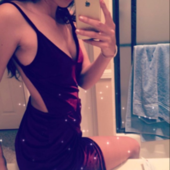 Velvet wrap front backless slip dress - Picture 5 of 5