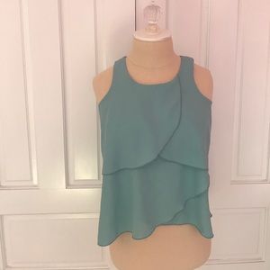 Teal blouse tank