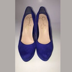 Jessica Simpson Women's Blue microsuede pump 8.5