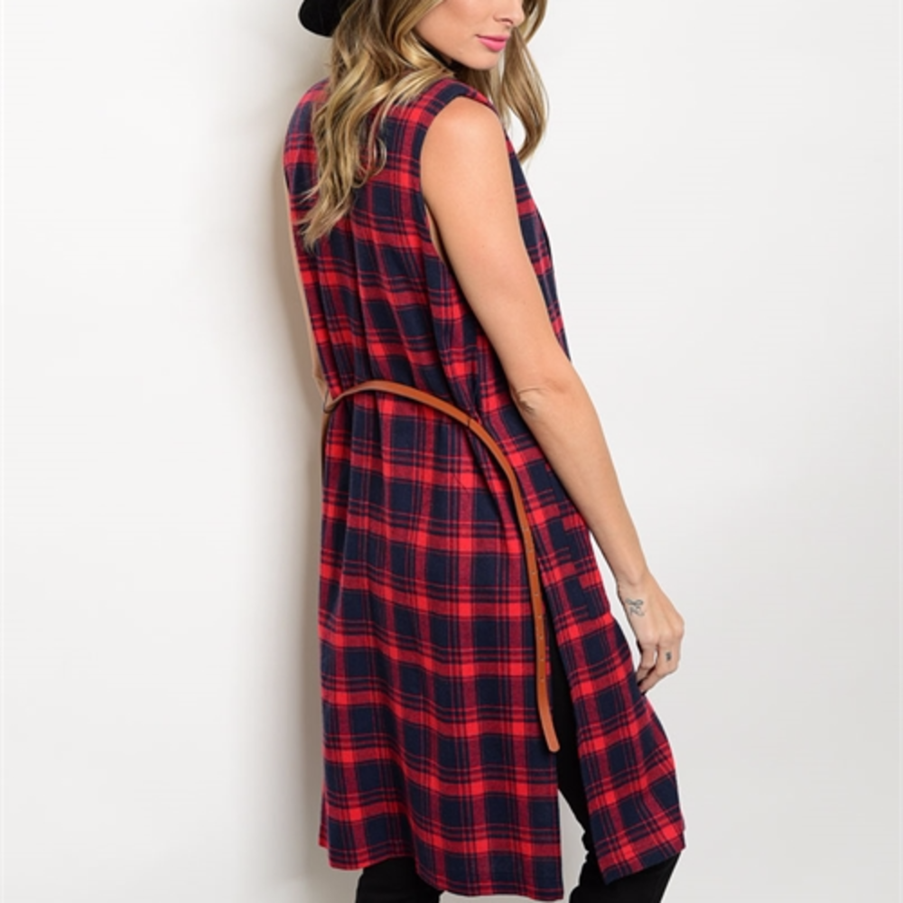 LAST 1Plaid print Duster - Picture 2 of 2