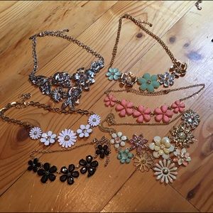 Floral Statement Necklace Set