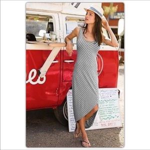 Athleta cross shore navy maxi dress