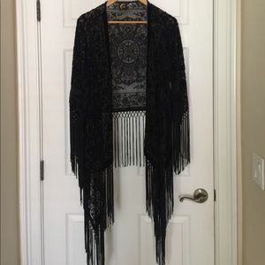 Blue Moon beaded kimono
