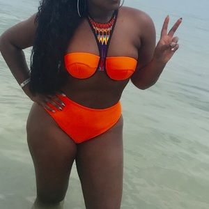 Beautiful orange two piece