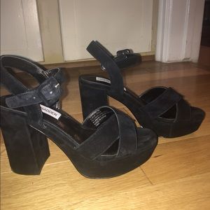 Steve Madden suede black heels SIZE 5