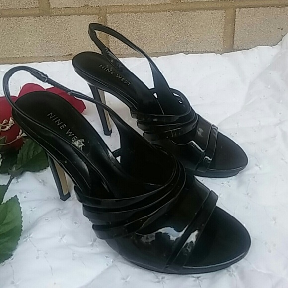 Nine West sling platform party stiletto heels  6M - Picture 2 of 6