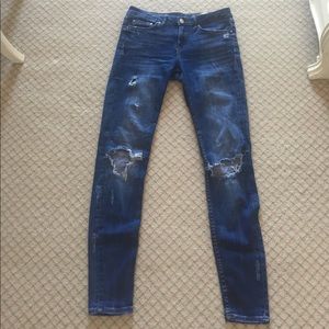 Ripped dark blue, Zara jeans!