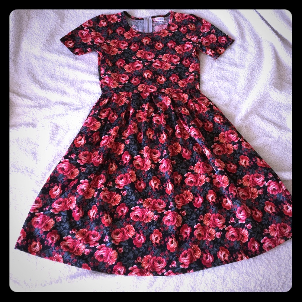 LuLaRoe Amelia Dress with Pockets! NWOT 🌹🌹🌹