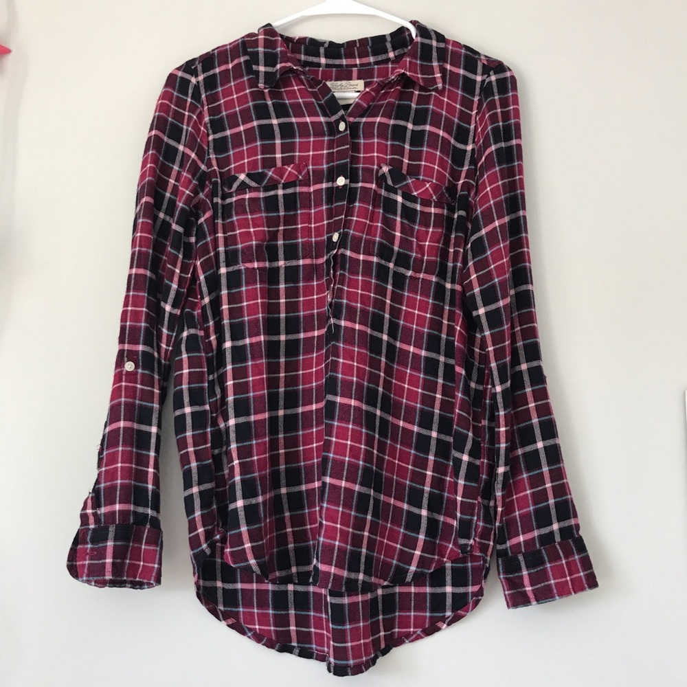 *FINAL SALE* Lucky Brand Red Plaid Shirt Size S