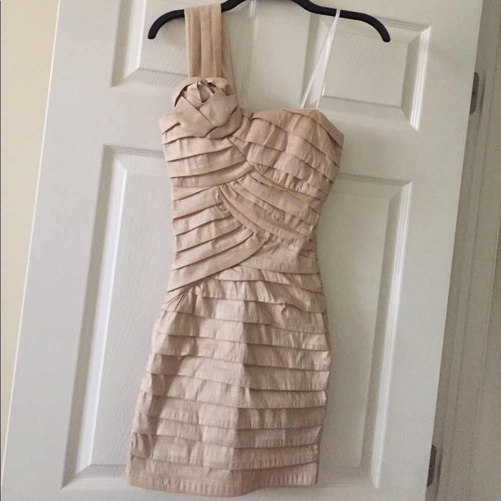 Cream one strap dress