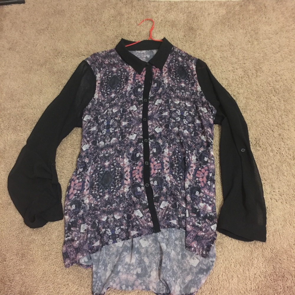 Patterned button Down Top