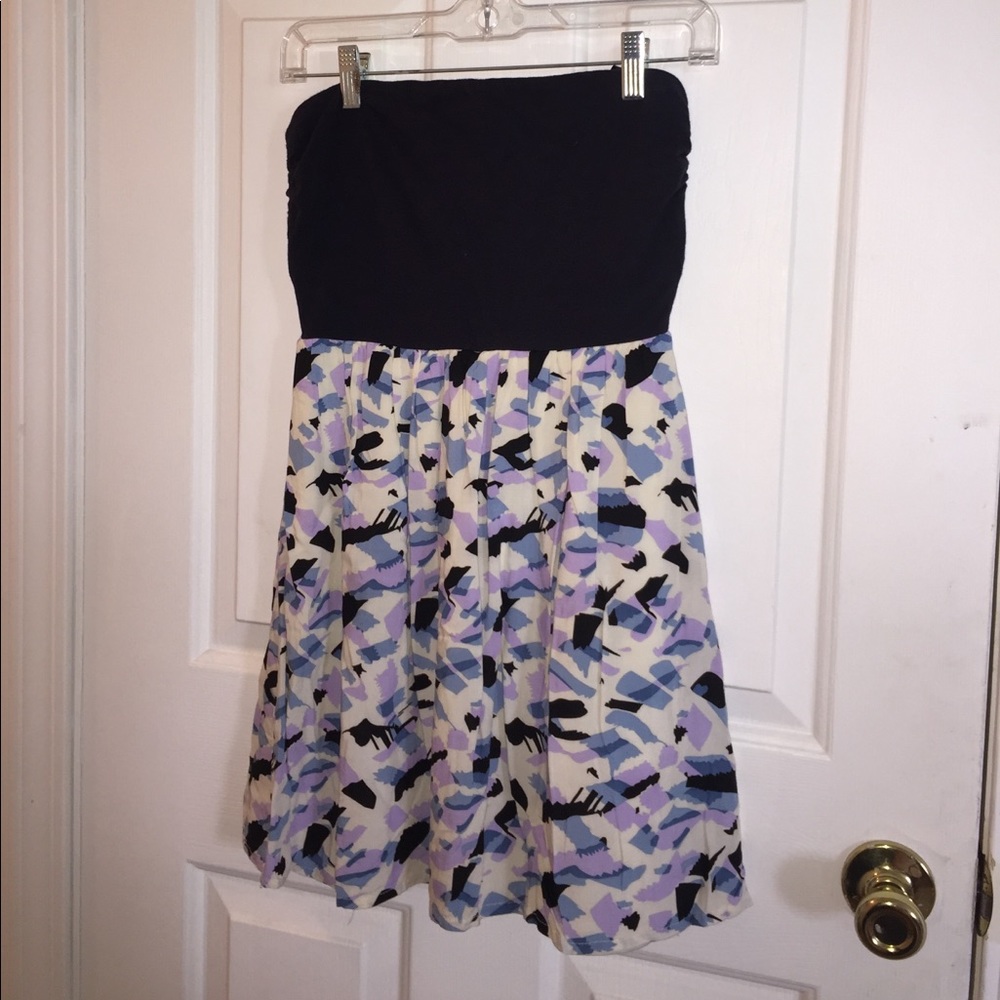Francesca's Collections strapless print dress
