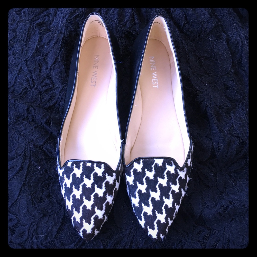 Nine West houndstooth flats