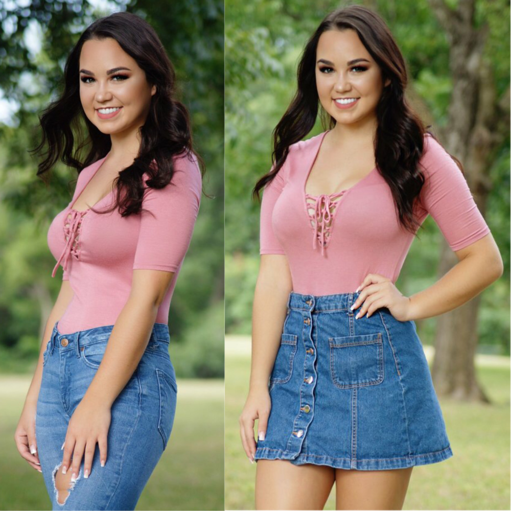 SOLD OUT - Mackenna Laced Up Bodysuit