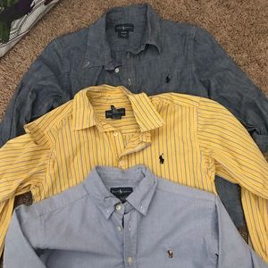 Boys Ralph Lauren Button Up Shirts, size 10-12