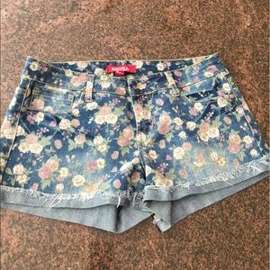💐Floral Denim Shorts💐