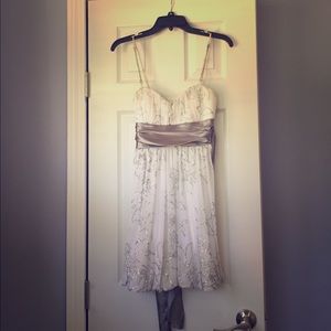 White and silver dress