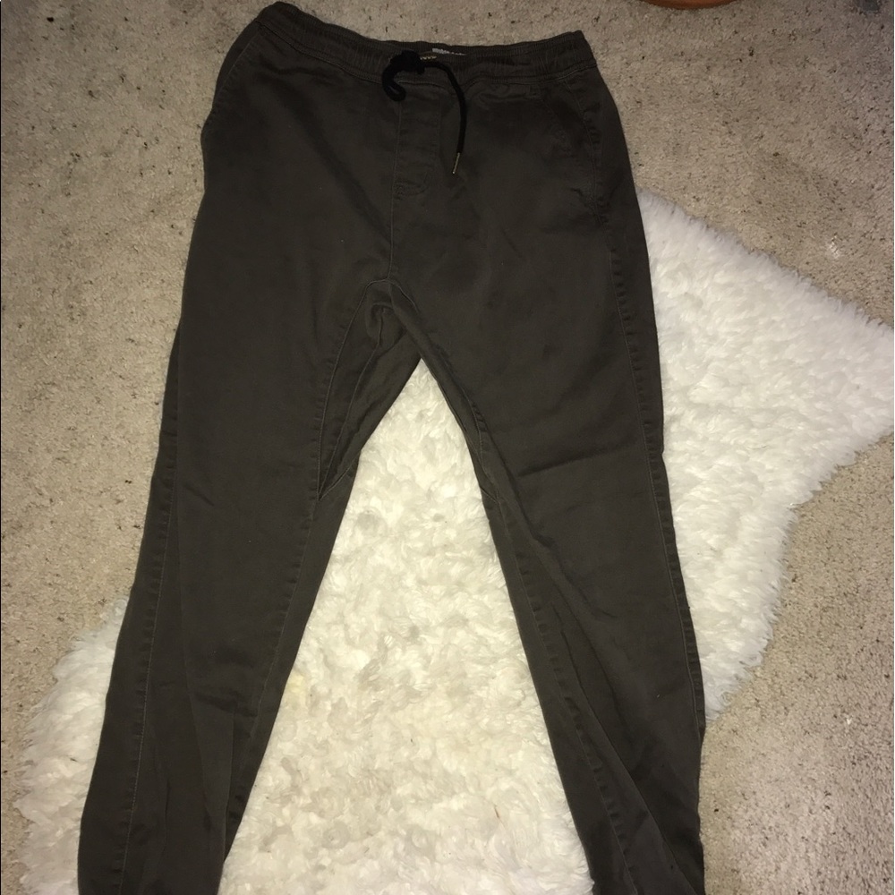 Olive green men's joggers