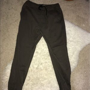 Olive green men's joggers