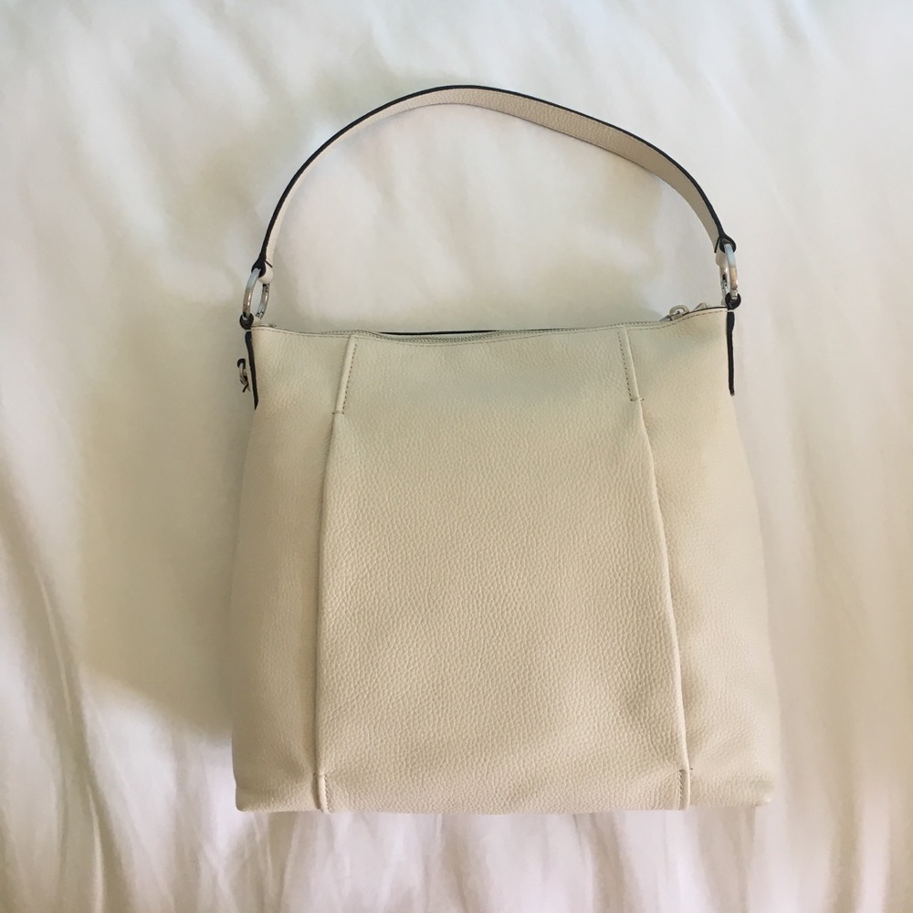 SOLD NWT Michael Kors Corinne Bag White Leather Slouchy Purse - Picture 3 of 7