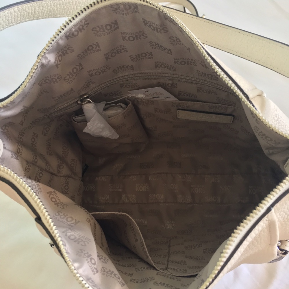 SOLD NWT Michael Kors Corinne Bag White Leather Slouchy Purse - Picture 7 of 7